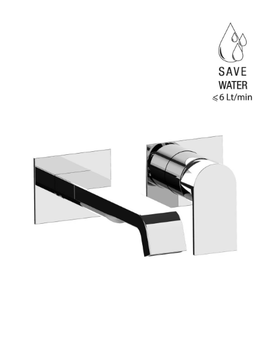 TOLOMEO 83547 - Wall-mounted single handle washbasin mixer by Rubinetterie Frattini - view 3